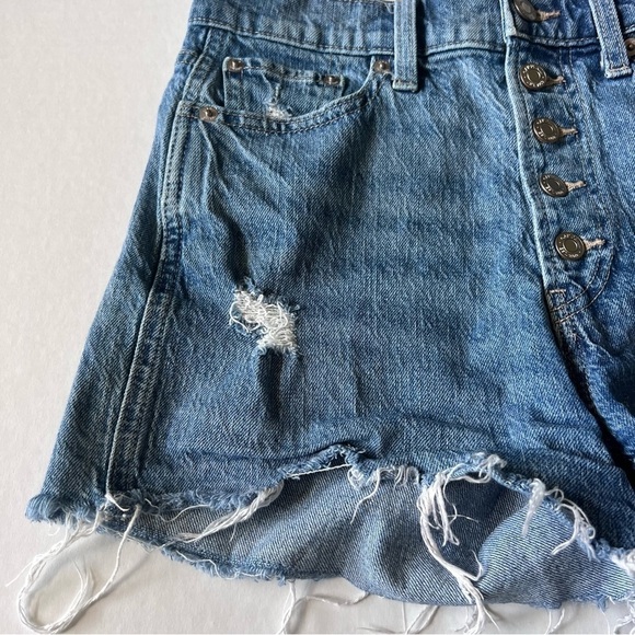 Gap denim button fly high rise cheeky shorts size 0/25 - Picture 4 of 13